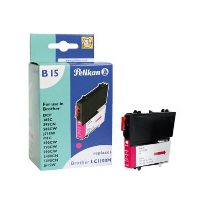 Pelikan B15 - magenta - inktcartridge (alternative for: Brother LC1100M)