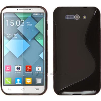 Housse etui coque silicone gel fine pour Alcatel One Touch Pop C9 7047D + film ecran - NOIR