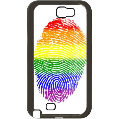 Coque samsung note 2 empreinte digitale drapeau gay pride