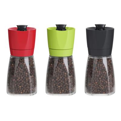 TRUDEAU 5050006 MOULIN À POIVRE TRANSPARENT / ROUGE / VERT / NOIR 15 CM