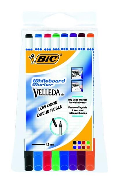 Feutre Velleda 1721 Bic pointe fine - Etui x 8 couleurs