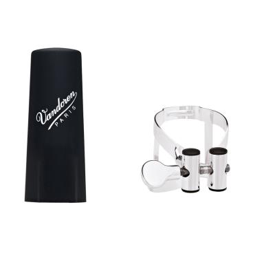 Clarinettes VANDOREN LIGATURE M/O Sib ARGENTEE ET COUVRE BEC PLASTIQUE - LC51SP Ligature clarinette Sib