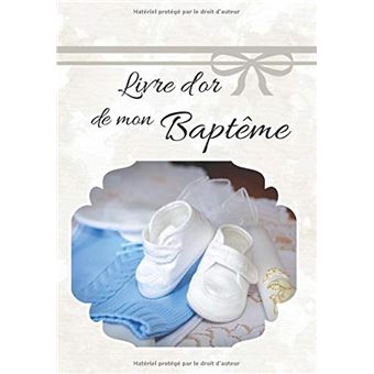 Baptême: Livre D'or Baptême Garçon | 90 pages | Idée Cadeau Pour Bébé et  Parents De Bébé