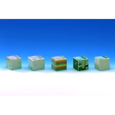 Wedo 2702650 cube-mémo en plastique avec feuillets 10 x 10 cm transparent fumé