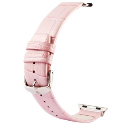 Apple Watch 42mm Coque Housse Cuir PU Rose Crocodile Kakapi avec Support