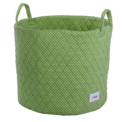 minene uk panier de rangement vert/points blancs grande taille