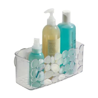 Interdesign 72160eu pebblz panier de bain à ventouses transparent