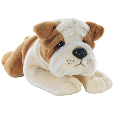PLUSH&COMPANY - 05926 - PELUCHE - RINGHIO CHIEN BULLDOG ALLONGÉ - 40 CM