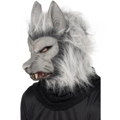 Masque d'homme loup avec des cheveux