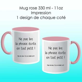Mug Rose Avec Design Citation Rebelle Texte Noir Fond Blanc Tasse Et Mugs Achat Prix Fnac