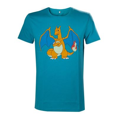 POKEMON - T-Shirt Turquoise Dracaufeu (XL)