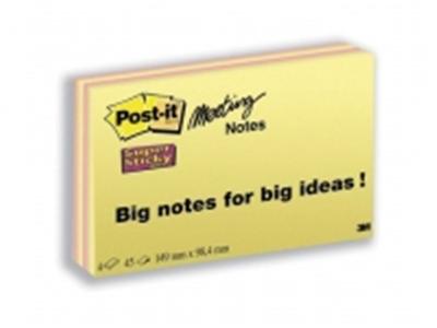 SUPER STICKY MEETING NOTES PADS 4 149X98.4MM