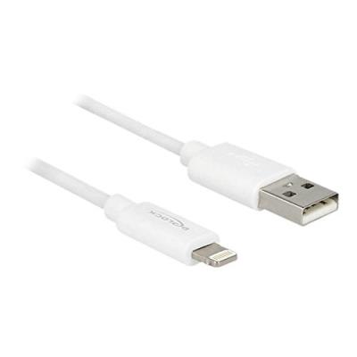 Delock cable usb data et charge pour iphone, ipad, ipod - blanc mfi 2 m 83919