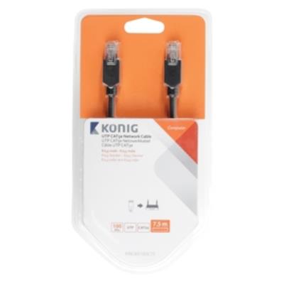 Câble réseau utp cat5e, rj45 mâle vers mâle, 7,5m, gris könig