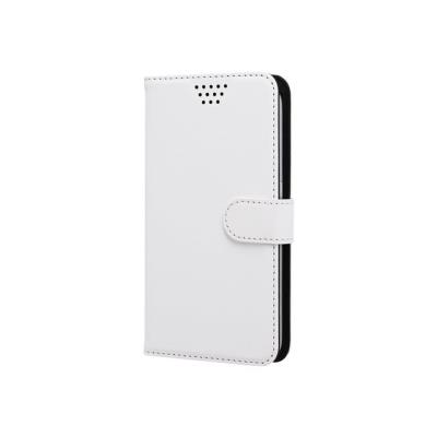 Muvit Universal Slider Case With Stand Function - Flip cover voor mobiele telefoon - wit