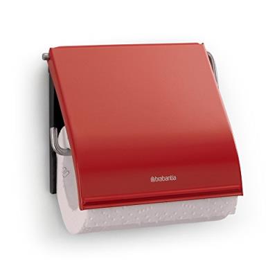 Brabantia 107863 porte-rouleau de papier toilette métal passion red