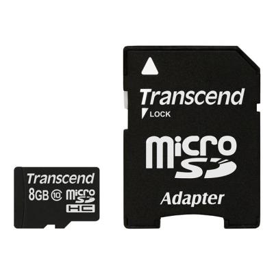 Transcend Premium - carte mémoire flash - 8 Go - microSDHC