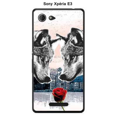 Coque Sony Xpéria E3 - Cœur de loup