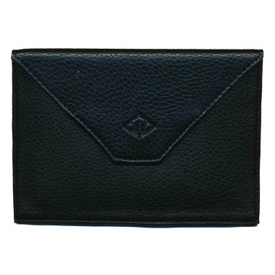 Etui cuir rabat Carte Grise papiers voiture Noir