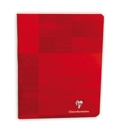 Cahier Piqué Rouge 17x22cm 32 pages Séyès 3mm 12/12