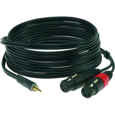 Accessoires guitares KLOTZ AY8-0300 ENREGISTREMENT MOBILE IN CÂBLE Y NOIR 3 M Cables adaptateur