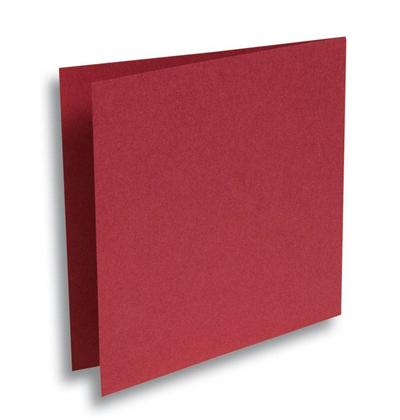 Paquet de 25 cartes pliées Pollen 160x160mm Bordeaux 210g