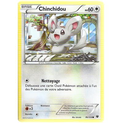 Carte Pokemon - XY10 - Impact des Destins - Chinchidou - PV 60 - 86/124 - Commune - VF État correct - Asmodee reconditionné disponible sur Fnac