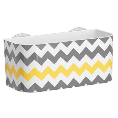 Interdesign 93686eu una panier de douche à ventouse gris/jaune chevron