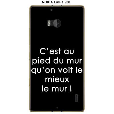 Coque Nokia Lumia 930 design Citation C'est au pied Texte blanc fond noir