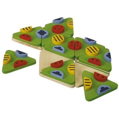 Plantoys - pt4120 - jeu de domino - trimino coccinelles