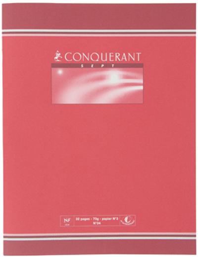 Conquerant - Cahier Piqures Grand Carreaux 17X22 32P 70G