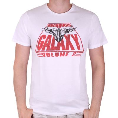 Tshirt Gardiens de la Galaxie 2 Marvel - Spaceship Blanc - Blanc - XL