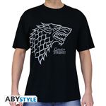 GAME OF THRONES - Tshirt Stark homme MC black - basic (M)