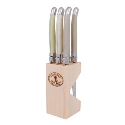Couteaux à steak avec bloc Laguiole 6 p.