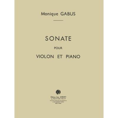 Partitions classique JOBERT GABUS MONIQUE - SONATE - VIOLON, PIANO Violon