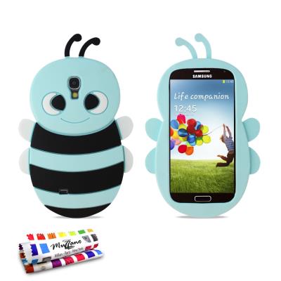 Coque souple Bleu lagon , Abeille, ORIGINALE de MUZZANO pour SAMSUNG GALAXY S4 ADVANCE