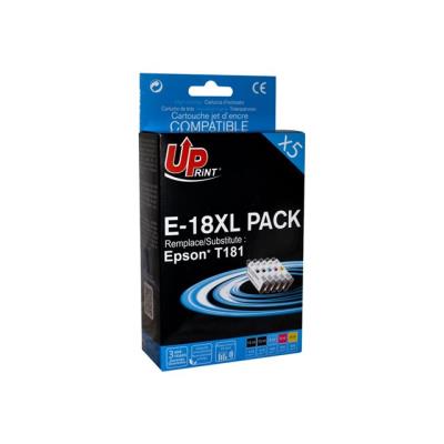 UPrint E-18XL PACK - 5 - zwart, geel, cyaan, magenta - gereviseerd - inktcartridge (alternatief voor: Epson T1815)