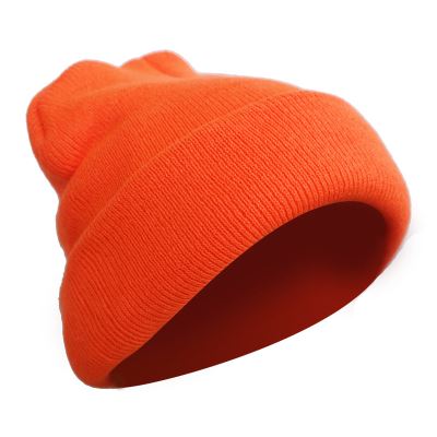 Chapeau pour hommes Bonnet De Ski En Laine Bonnet de snowboard en laine hiver chaud Orange