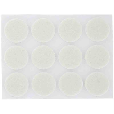 PVM - Patin feutre blanc adhésif rond Ø 22 mm - Lot de 12