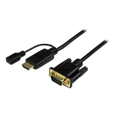StarTech.com 1,8 m HDMI-naar-VGA actieve converterkabel – HDMI-naar-VGA-adapter – 1920x1200 of 1080p videoconverter - zwart