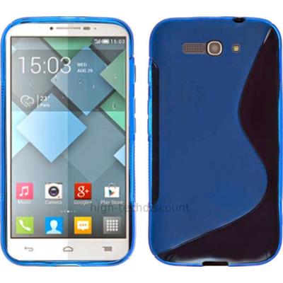 Housse etui coque silicone gel fine pour Alcatel One Touch Pop C9 7047D + film ecran - BLEU