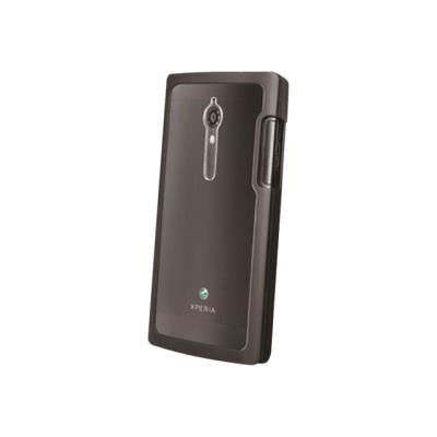 Muvit Bimat Back - Achterzijde behuizing voor mobiele telefoon - zwart - voor Sony XPERIA Ion
