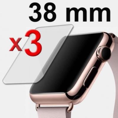 3 x Films Protecteurs Vitres Protections d'écran Verre Trempé Apple i Watch 38mm
