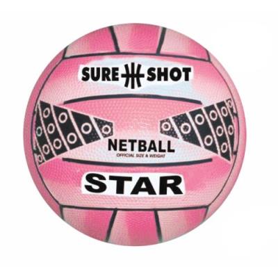 Sure shot - ballon de netball - rose - taille 4