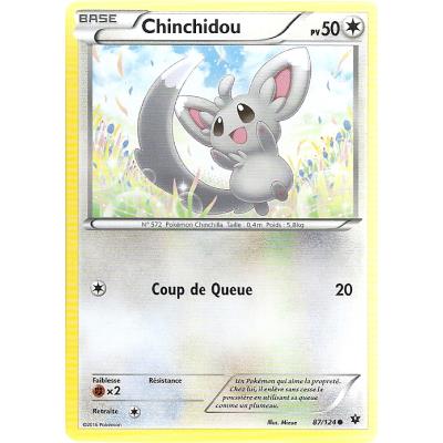 Carte Pokemon - XY10 - Impact des Destins - Chinchidou - PV 50 - 87/124 - Commune - VF État correct - Asmodee reconditionné disponible sur Fnac