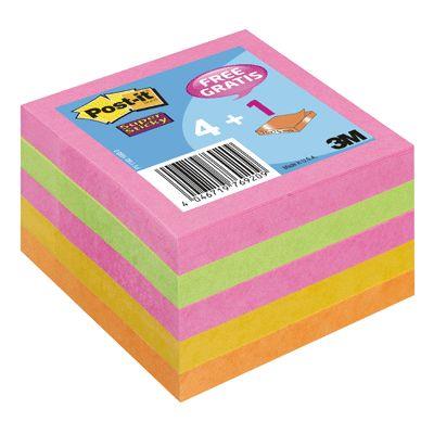 Post-it ss654np pack de 5 blocs-notes format 76x76 mm couleur néon post-it®