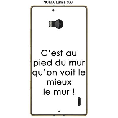 Coque Nokia Lumia 930 design Citation C'est au pied Texte noir fond blanc