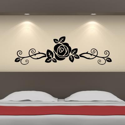 Pick and Stick Sticker Mural Rose pousse - 75 x 55 cm, Noir