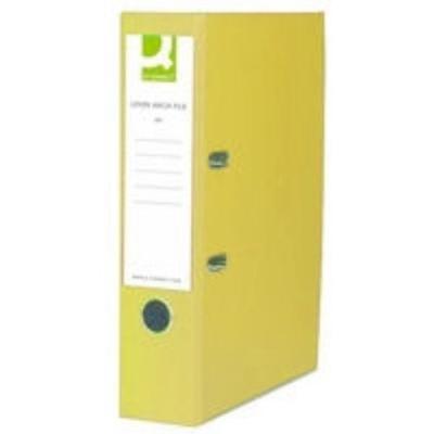 Q-CONNECT KF01476 CLASSEUR À LEVIER POLYPROPYLÈNE JAUNE PAPIER MINISTRE