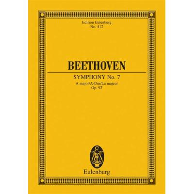 Partitions classique EULENBURG BEETHOVEN LUDWIG VAN - SYMPHONY NO. 7 A MAJOR OP. 92 - ORCHESTRA Format poche